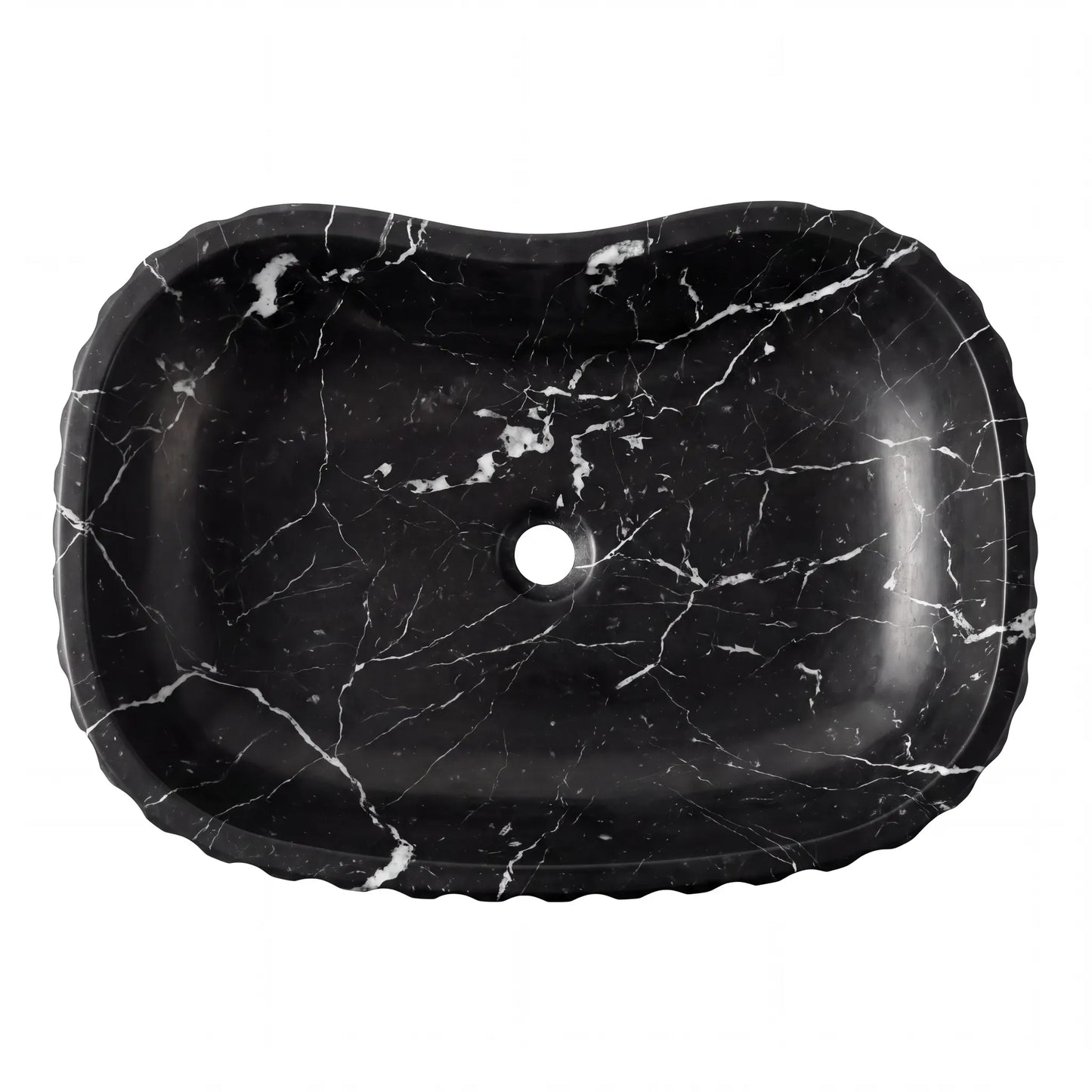 RMD-215 Rectangle Nero Marquina Vessel Sink Basin