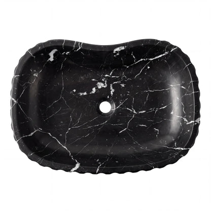 RMD-215 Rectangle Nero Marquina Vessel Sink Basin