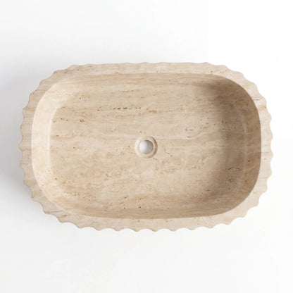 RMD-216 Oval Calacatta Gold Vessel Sink Basin