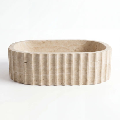 RMD-216 Oval Calacatta Gold Vessel Sink Basin