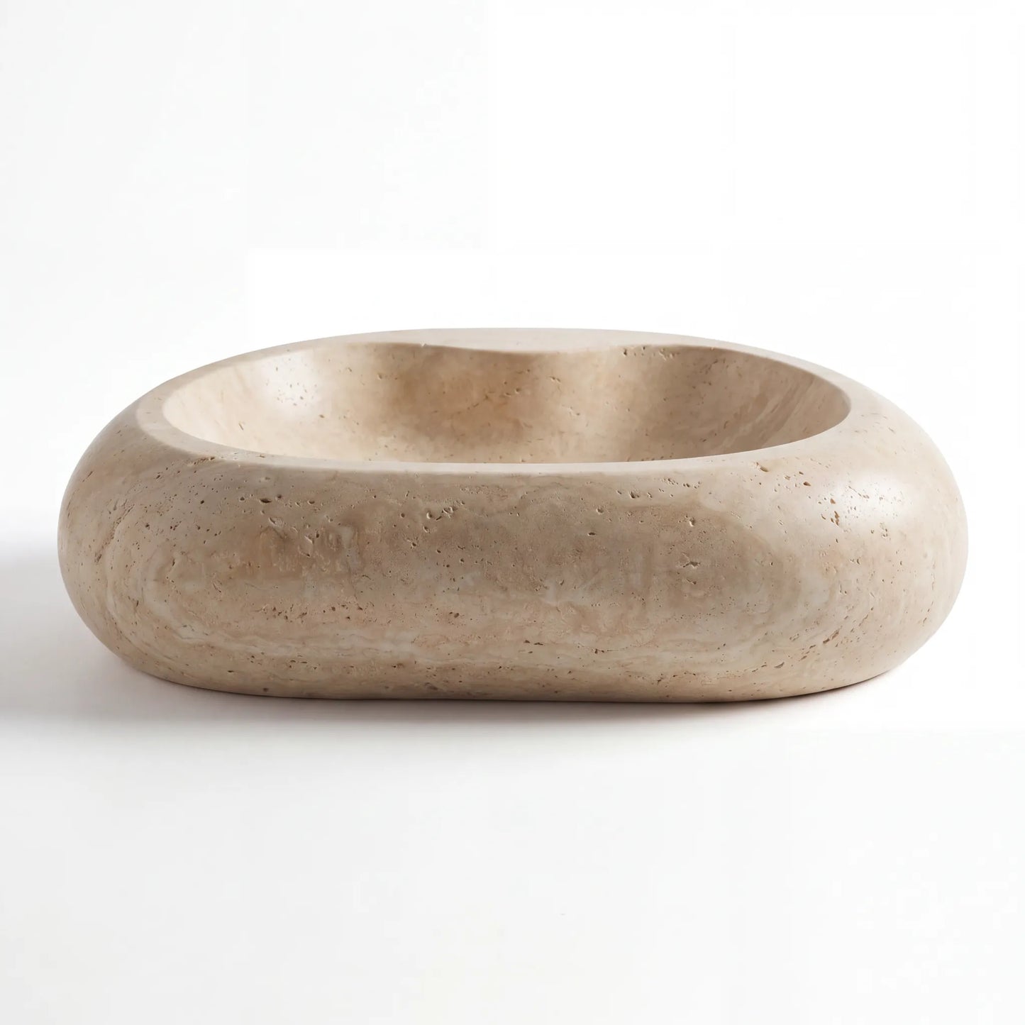 RMD-218 Round Travertine Vessel Sink Basin