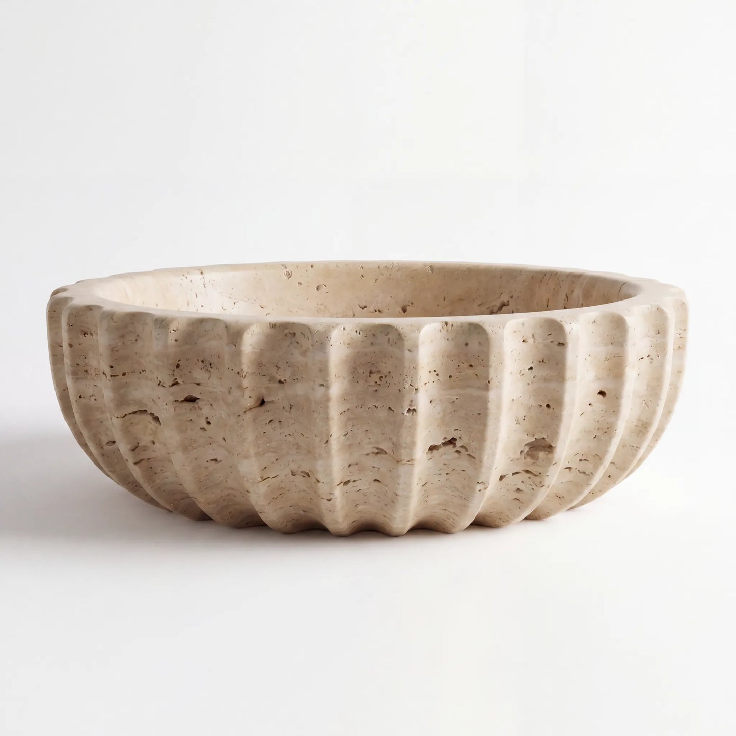 RMD-219 Round Travertine Vessel Sink Basin