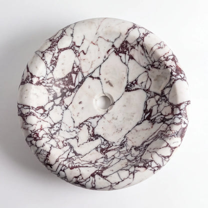 RMD-221 Round Calacatta viola Vessel Sink Basin