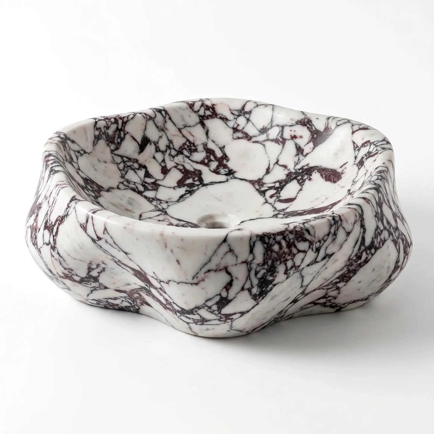 RMD-225 Round Calacatta viola Vessel Sink Basin