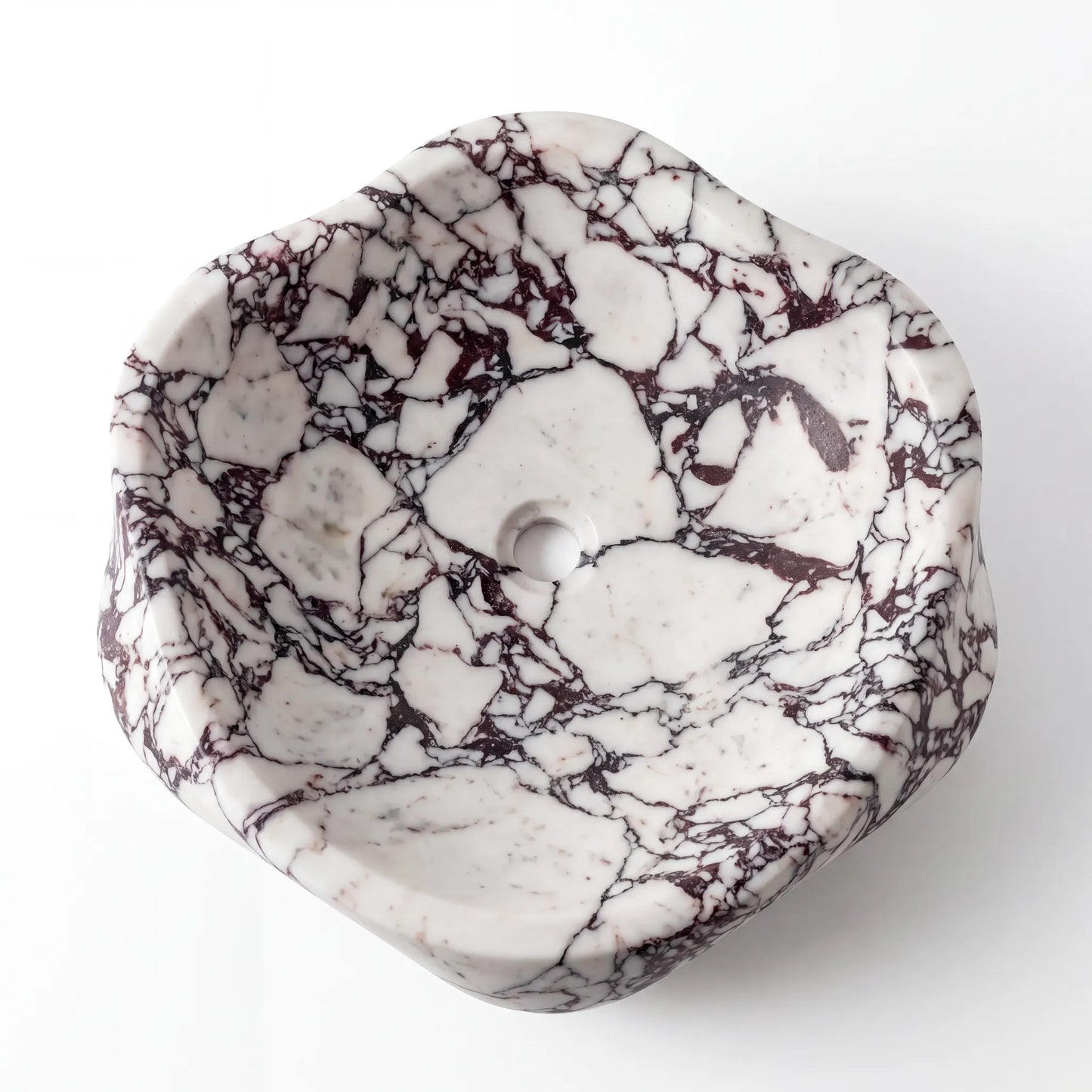 RMD-225 Round Calacatta viola Vessel Sink Basin