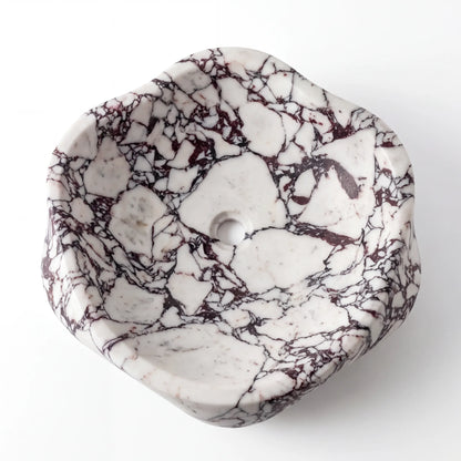 RMD-225 Round Calacatta viola Vessel Sink Basin