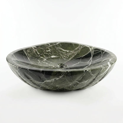 RMD-228 Round Green Marble Vessel Sink Basin