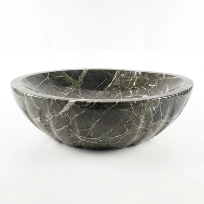 RMD-228 Round Green Marble Vessel Sink Basin