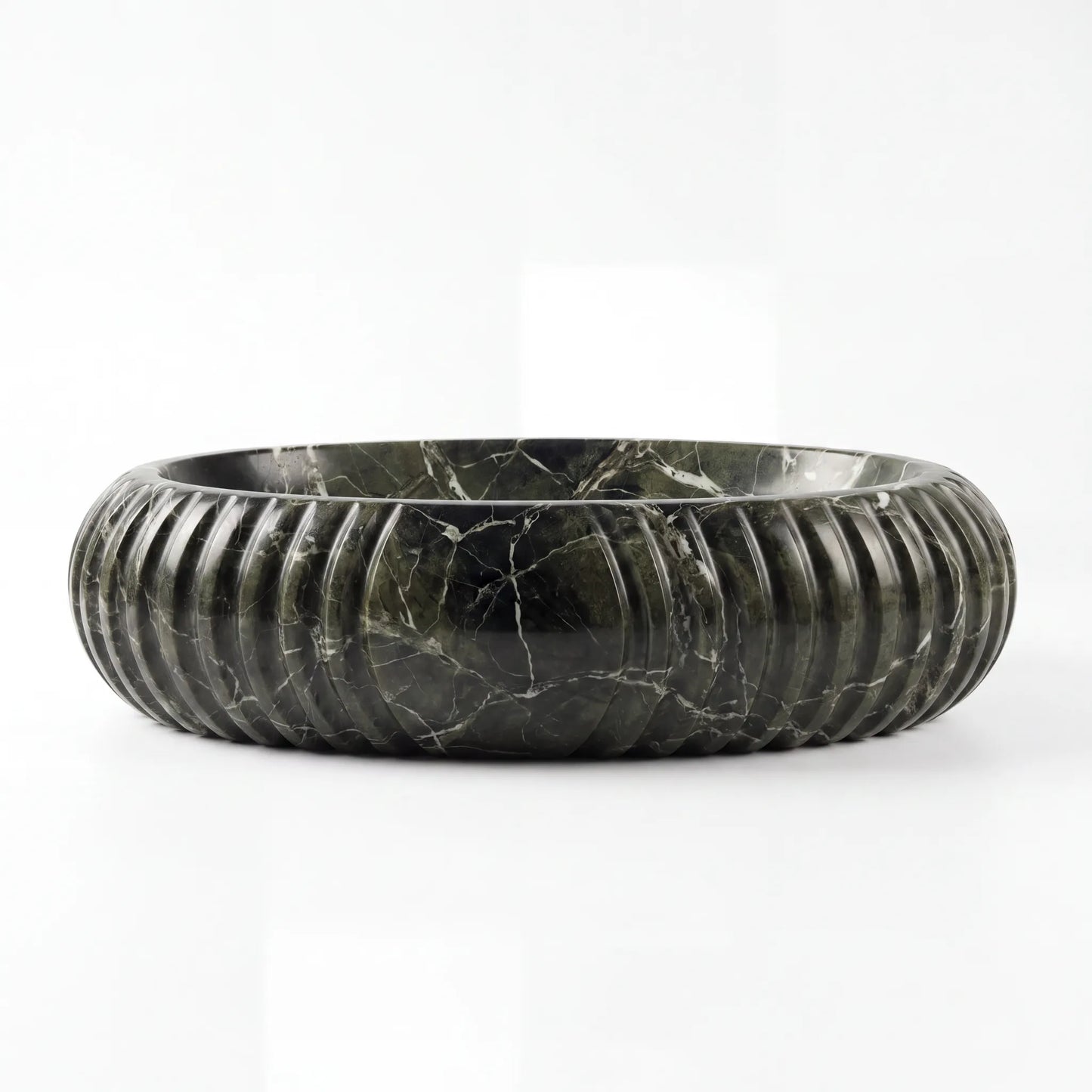RMD-229  Oval Green Marble  Vessel Sink Basin