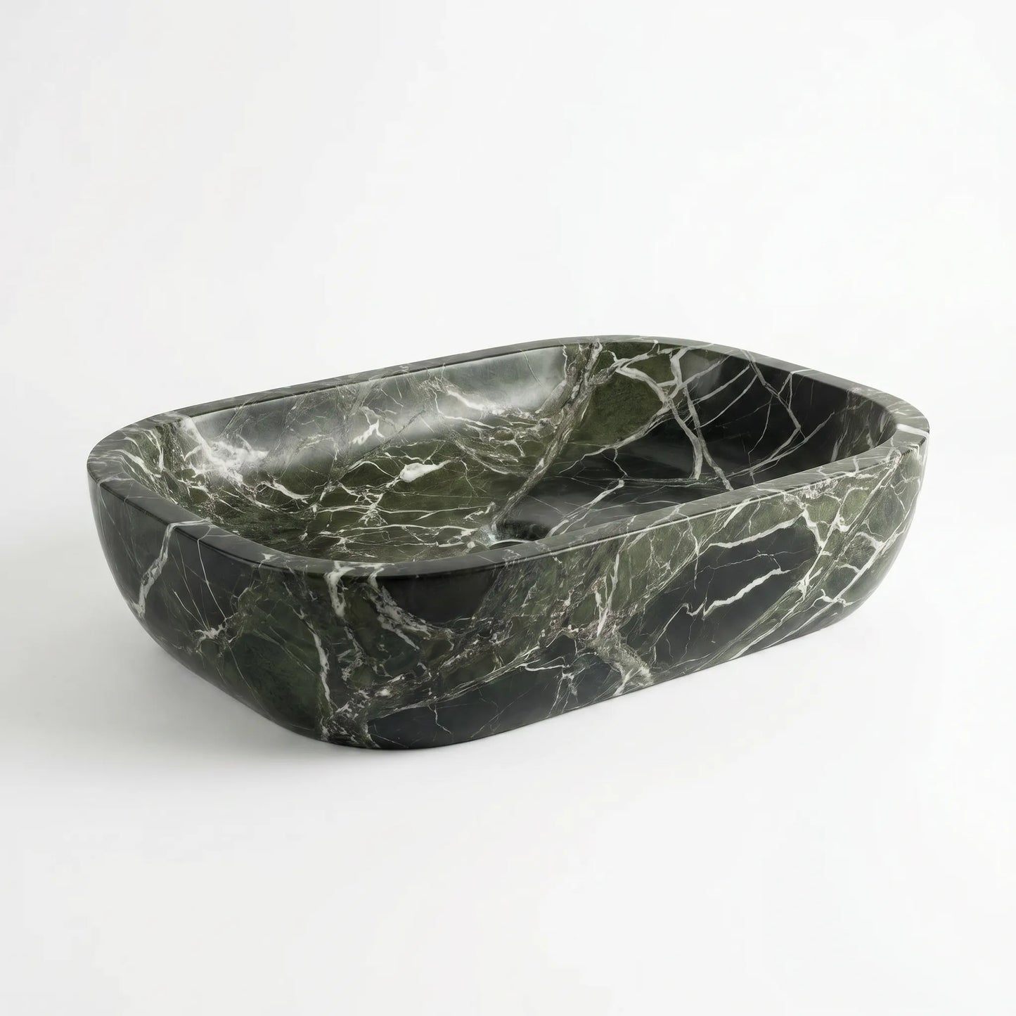 RMD-230 Round Green Marble Vessel Sink Basin