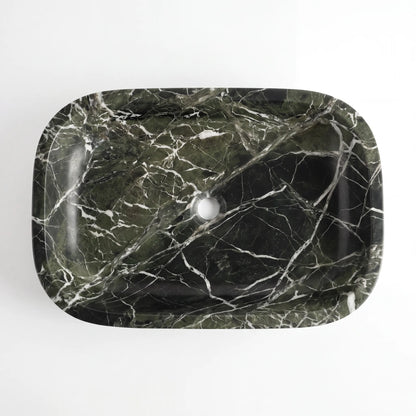 RMD-230 Round Green Marble Vessel Sink Basin