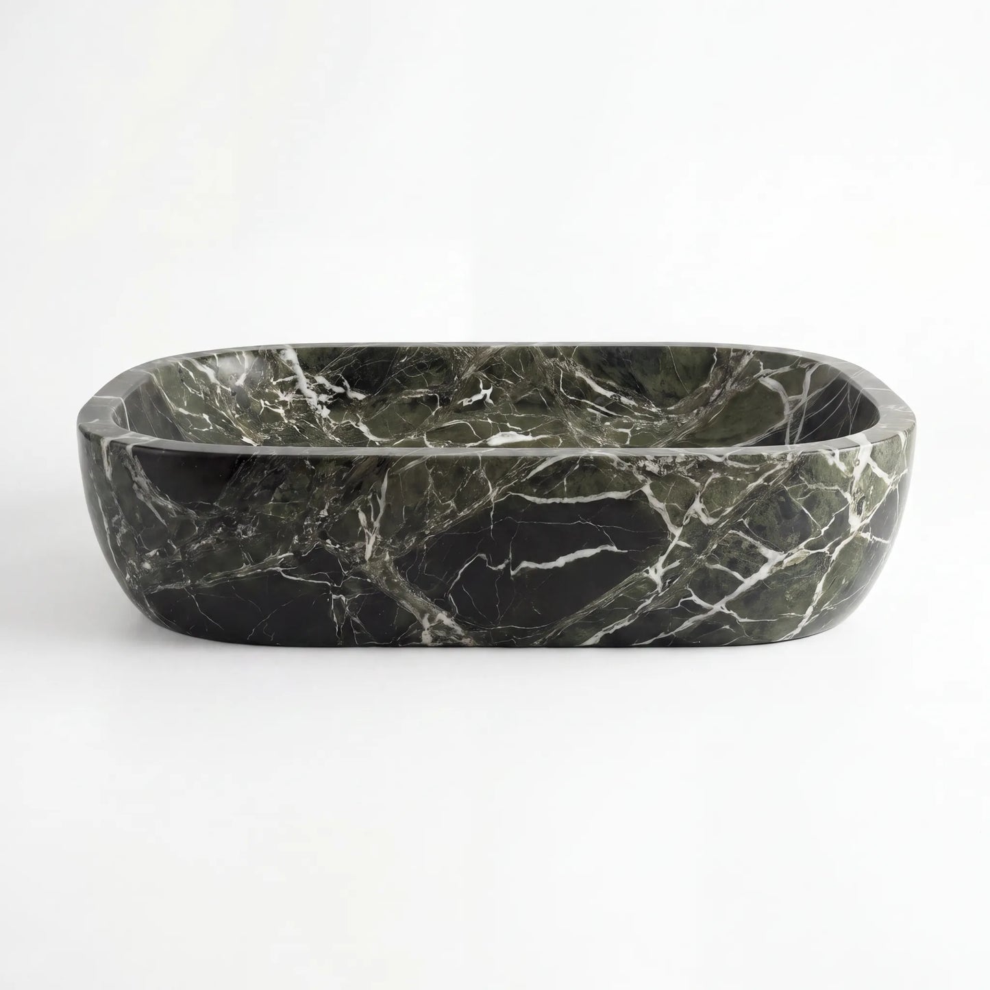 RMD-230 Round Green Marble Vessel Sink Basin
