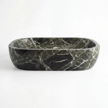 RMD-230 Round Green Marble Vessel Sink Basin