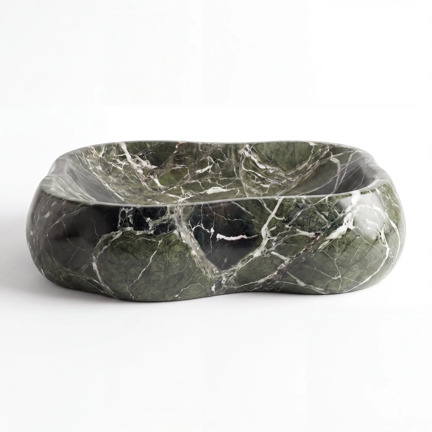 RMD-231 Oval Green Marble Vessel Sink Basin