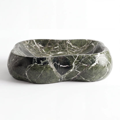 RMD-231 Oval Green Marble Vessel Sink Basin
