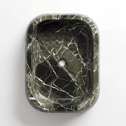 RMD-232 Round Green Marble Vessel Sink Basin