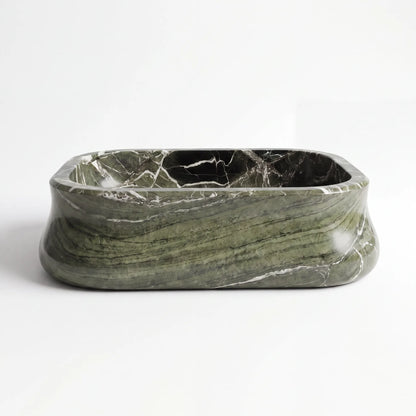 RMD-232 Round Green Marble Vessel Sink Basin