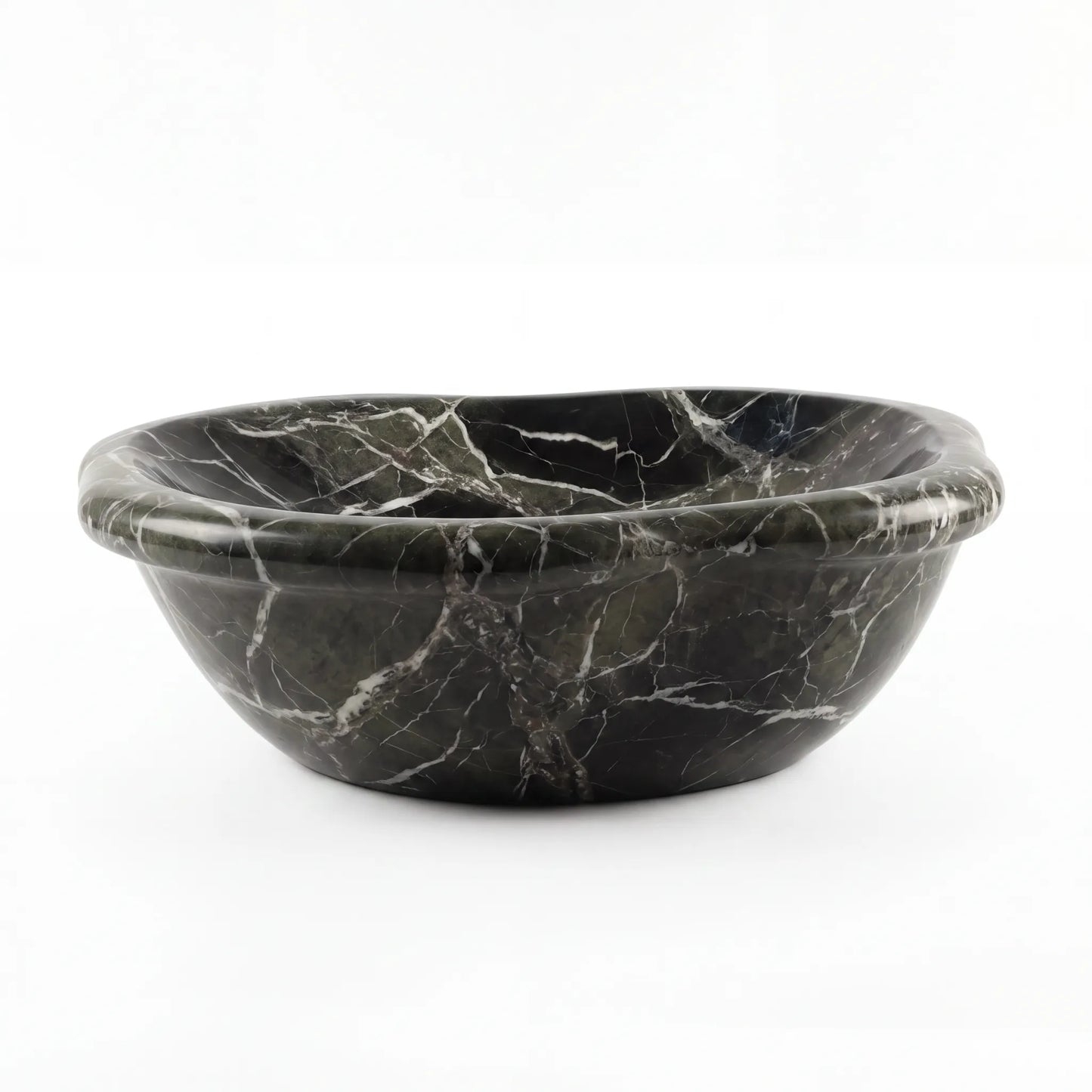 RMD-233  Oval Green Marble Vessel Sink Basin