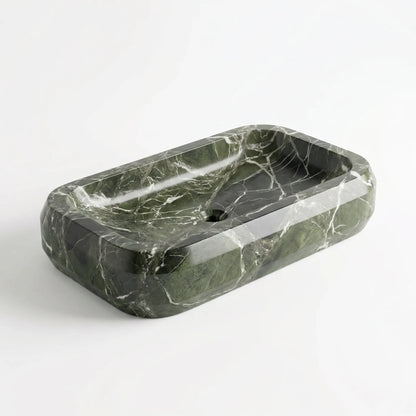 RMD-234 Oval Green Marble Vessel Sink Basin