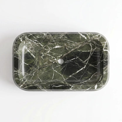 RMD-234 Oval Green Marble Vessel Sink Basin