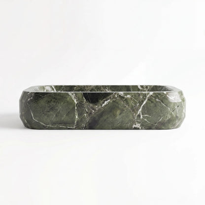 RMD-234 Oval Green Marble Vessel Sink Basin