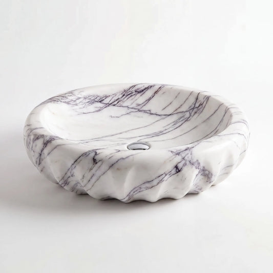 RMD-235  Round Lilac Vessel Sink Basin