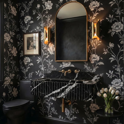 Nero Marquina Marble Sink 30x16x8 with 8 Backsplash