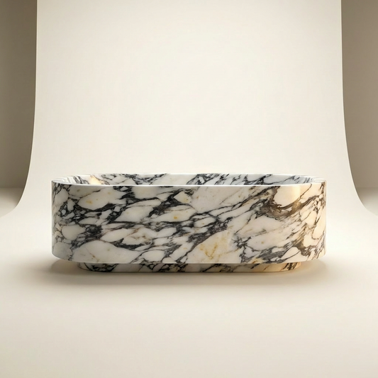 Calacatta Viola Marble Bathtub – Luxury Freestanding Stone Tub 70’’