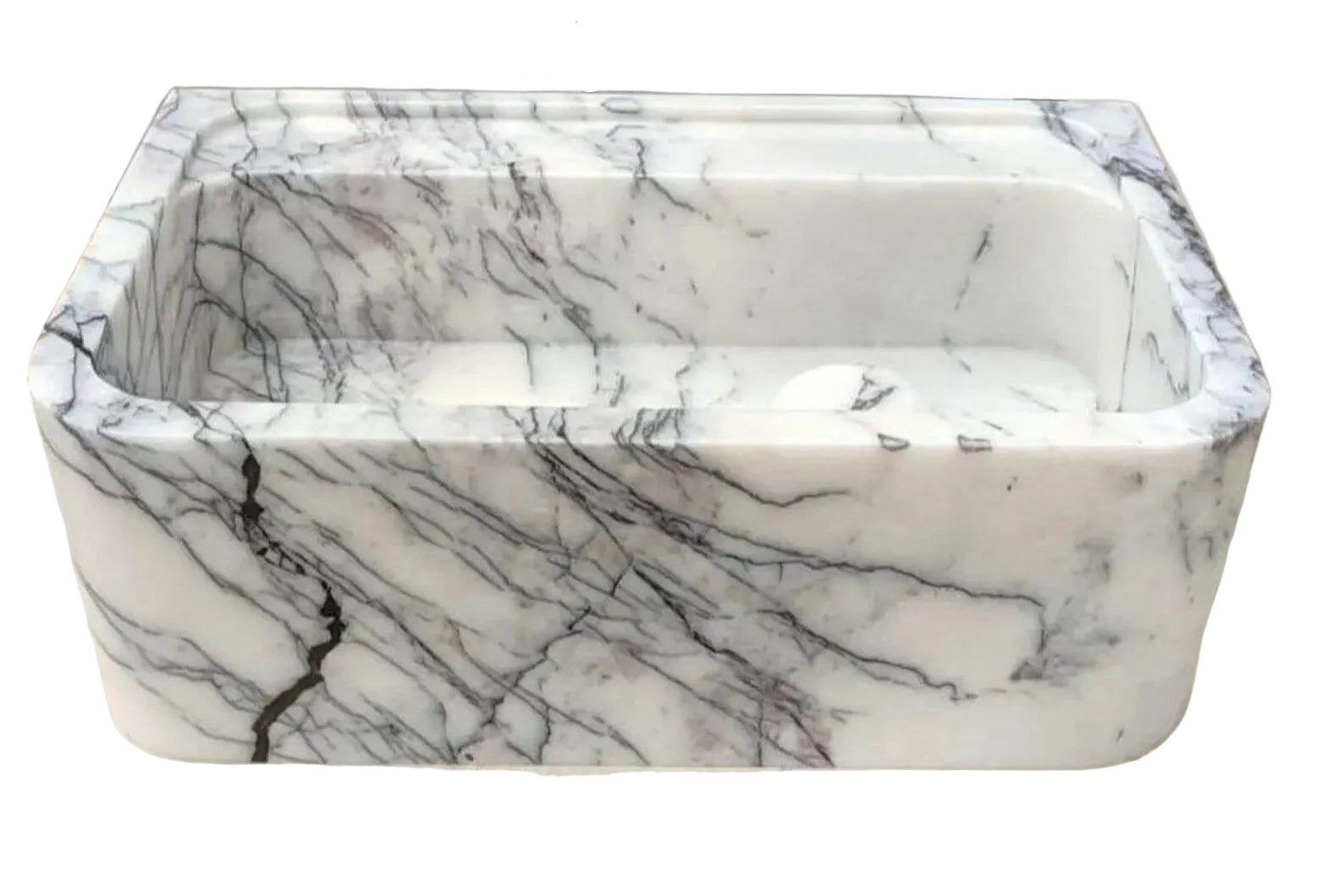 24" Lilac Smooth Marble Sink  – Wall Mounted Floating Vanity