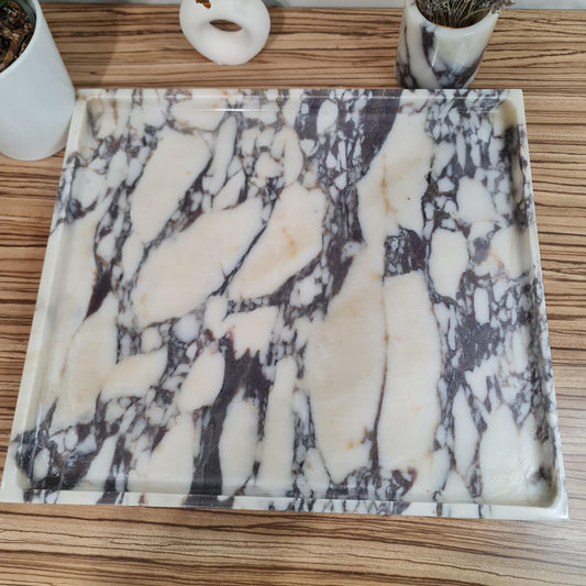 Calacatta Viola Marble Tray Rectangle