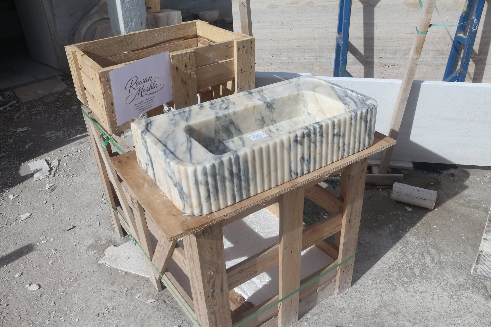 Turkish Stone Marble Sink – Wall Mounted Floating Vanity – Luxury Bathroom Sink Handmade