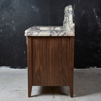 60" Marble Sink Vanity with Wood Cabinet | Made to order